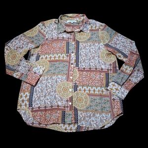 Rose + Olive floral paisley patchwork boho festival hippie indie maximalist Top